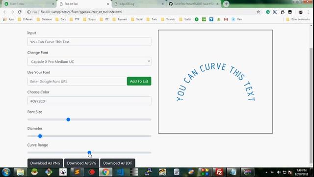 Curve Text And Export To SVG with FabricJS смотреть онлайн