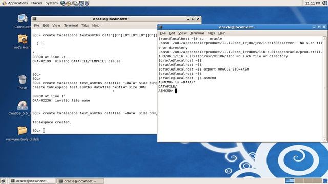 oracle 11g asm configuration on CentOS 5 part 3 смотреть онлайн