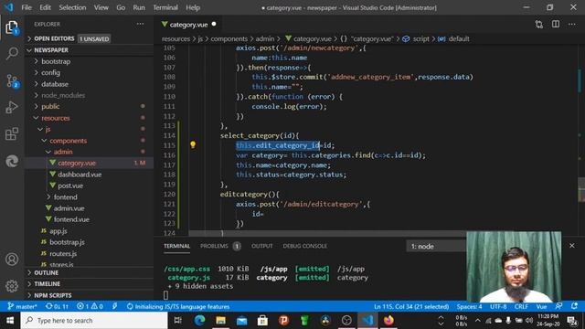 Laravel Vue JS NewaPaper Project Part 18 | Update category смотреть онлайн