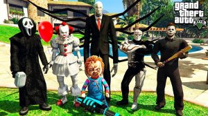 СЛЕНДЕР КРИК И ЧАКИ СПАСАЮТ ХАРЛИ КВИНН В ГТА 5 МОДЫ! ОБЗОР МОДА В GTA 5! ИГРЫ ГТА ВИДЕО MODS