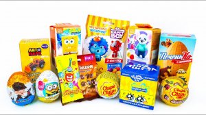 Собрала 12 СТРАННЫХ ЖЕЛТЫХ Сюрпризов СКРЕПЫШИ Миньоны ГУБКА БОБ Мышки и другие