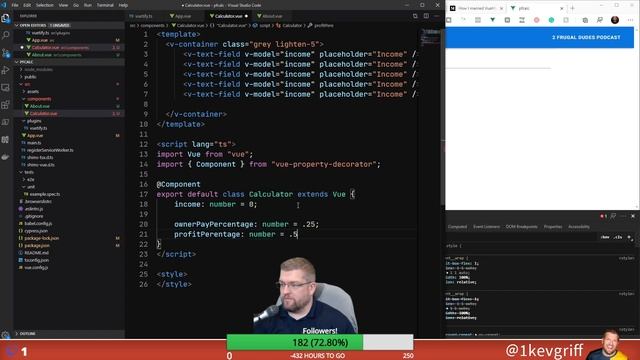 Working on my "Profit First" Calculator with VueJS and Vuetify смотреть онлайн