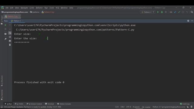 Python Program to Print Pattern of Letter C || Pattern Programming смотреть онлайн