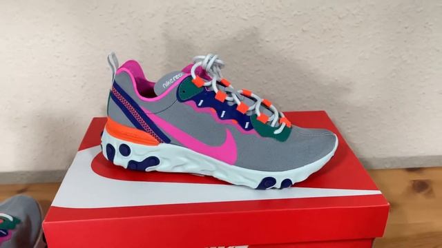 Nike React Element 55 Wolf Grey Multi-Color (W) BQ2728-006 смотреть онлайн