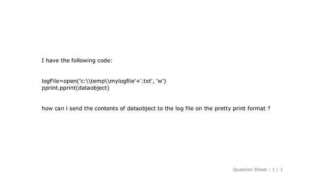 PYTHON : how to send the output of pprint module to a log file смотреть онлайн
