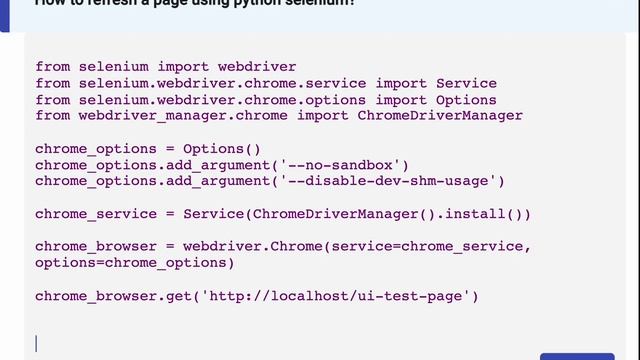 4. How to refresh a page using Python Selenium? смотреть онлайн