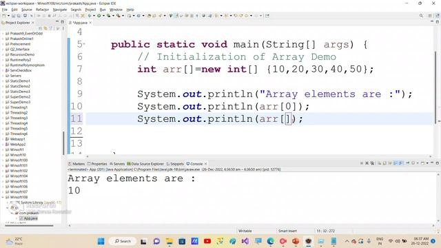 arrays in Java by Prakash Gangumalla | Initialization of Array in Java | Array Demo1 смотреть онлайн
