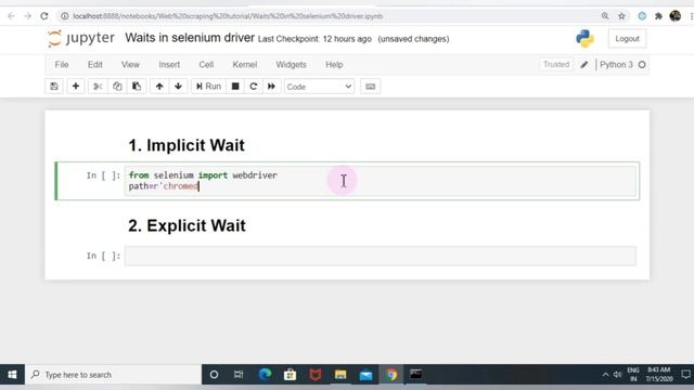 Selenium tutorial for beginners | Waits in selenium webdriver | Implicit wait | Part 7 смотреть онлайн