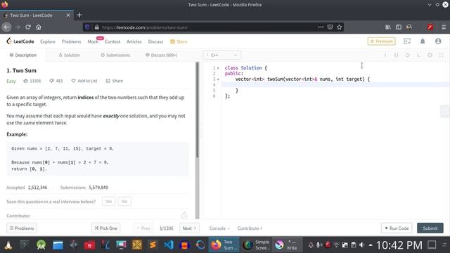 Two Sum Problem LeetCode Brute Force Approach смотреть онлайн