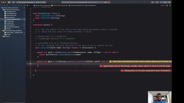 Parsing JSON Review - Reading from the App Bundle - Part 3 смотреть онлайн