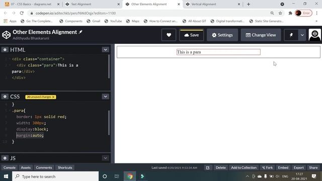 Align HTML Elements | Text-Align, Margin Auto, Transform Translate CSS Property смотреть онлайн