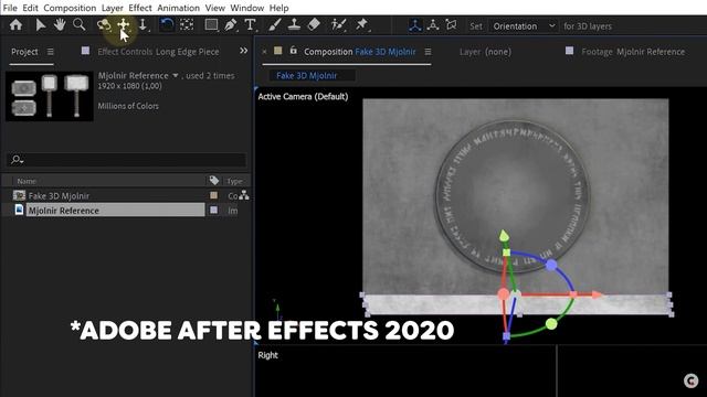 Fake 3D молот Тора Урок After Effects