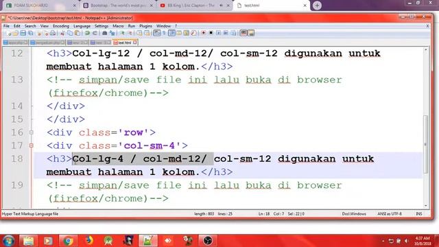 HTML5 BASIC - Bag 3 (CSS BOOTSTRAP sistem grid) смотреть онлайн
