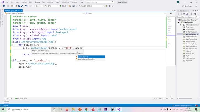 5 | Anchor Layout in Kivy | Python Kivy Tutorial in Tamil смотреть онлайн