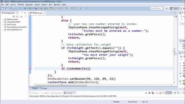 Java GUI BMI Calculator Data Validation Part 2 смотреть онлайн
