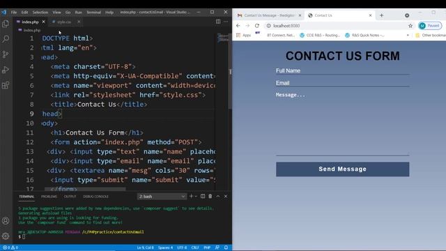 PHPMailer - Sending Contact form data as email through PHP | with attachments and Embedded Images смотреть онлайн