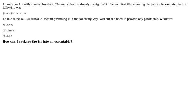 How to make a java jar file to be a single file executable? смотреть онлайн