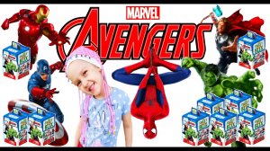 РАСПАКОВКА ГЕРОЕВ МАРВЕЛ. Какие СУПЕР ГЕРОИ попались Полине и Диме? Видео для детей