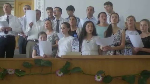 Хор,гимн:"Под защитой Моих крыл"Тараз(Джамбул).ЦерковьЕХБ,гости из Германии, воскресенье, 24.08.201 смотреть онлайн