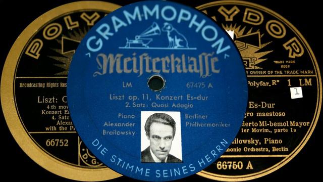 Alexander Brailowsky plays Liszt Piano Concerto No.1 (1928) смотреть онлайн