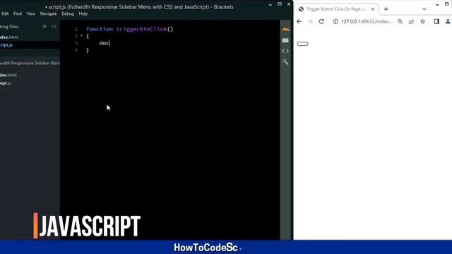 Trigger Button Click On Page Load With JavaScript [HowToCodeSchool.com] смотреть онлайн