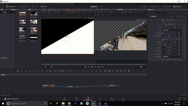 DaVinci Resolve 15 - Diagonal Split Screen Tutorial смотреть онлайн