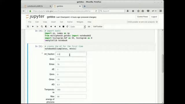 jupyter.sns.gov: GetDOS demo смотреть онлайн