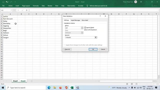Excel Drop Down Lists Myanmar смотреть онлайн