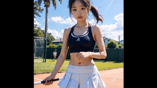 【AI画像】美少女　テニス編　その１ смотреть онлайн