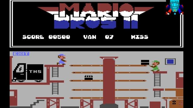 Commordore 64 Game: Mario Bros 2 (1987 Thundersoft) смотреть онлайн