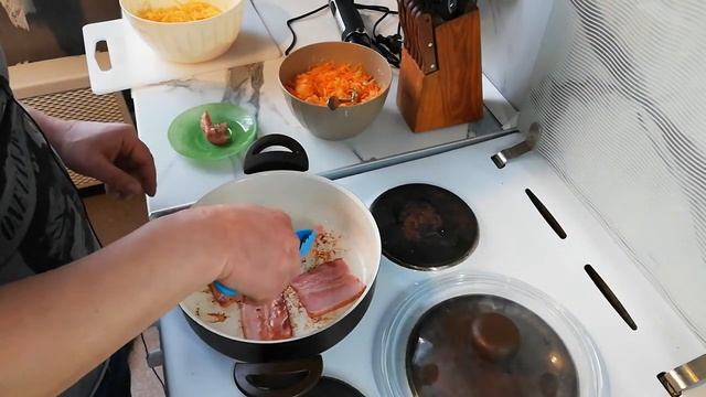 #2 Драники из тыквы. С морковью и с грудинкой. смотреть онлайн