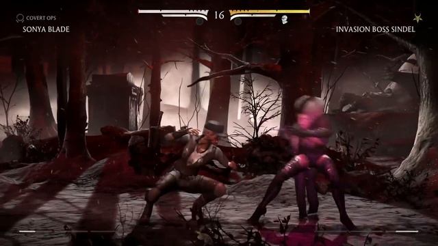 Mortal Kombat X - Playing against Invasion Boss Sindel смотреть онлайн