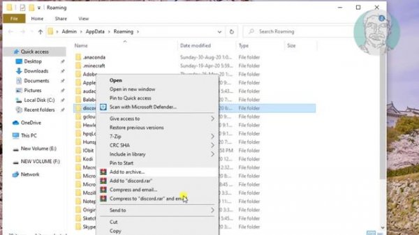 Discord : Unable to Delete Appdata and LocalAppdata Discord Folder