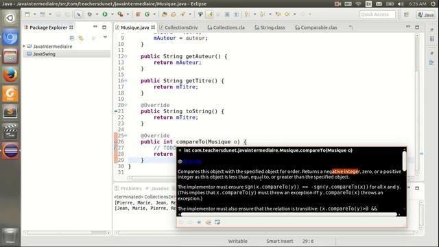 JAVA (Intermédiaire) - 104 - L'interface Comparable en Java - Les collections (Partie 5) смотреть онлайн