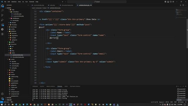 Laravel CRUD | Form Validation with Custom Message смотреть онлайн