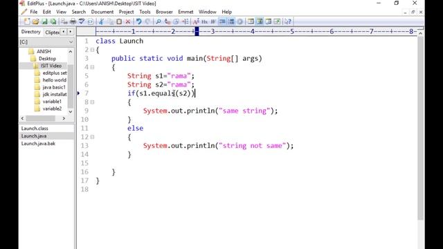 02_How to compare two string | .equals function in Java | Java tutorial for beginners смотреть онлайн