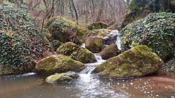 "Red Waterfall" - Water Sound/ Peaceful Nature Sounds / White Noise for Sleep. Nature Book N13💧
