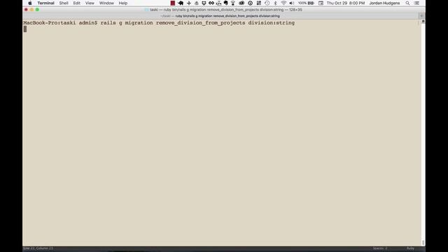 Removing a column from a database using migrations in Rails смотреть онлайн