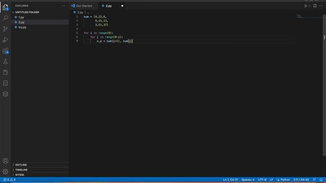 Sorting the array in few lines of code using python || Programming in python || смотреть онлайн