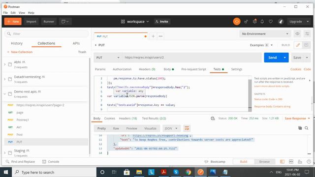 How to use Patch and Put using #Postman part-3#apitesting смотреть онлайн