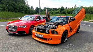 Мы ОФИГЕЛИ. БЕЗУМНЫЙ Американец FORD MUSTANG GT500 vs AUDI RS5 vs MAZDA RX7. OCTAVIA A7 1.8T