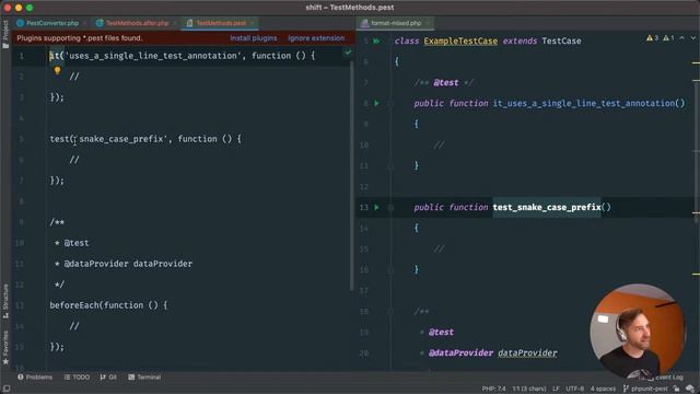 Shift - Building the PHPUnit to Pest Converter (Part 4) смотреть онлайн