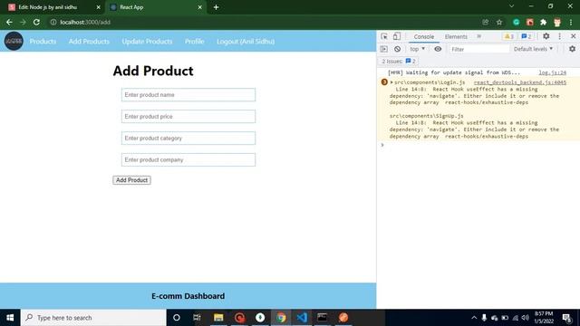 React and node JS project #19 Add Product Component UI смотреть онлайн
