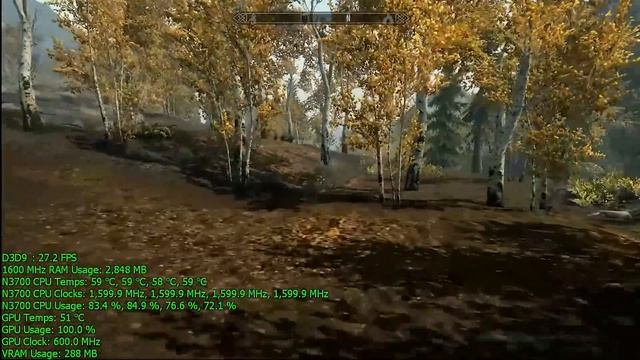 Braswell Pentium N3700 Gaming: SKYRIM @ 720p смотреть онлайн