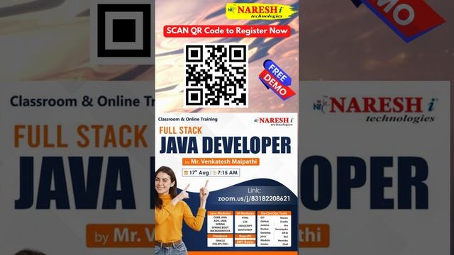 Full Stack Java Developer Classroom and Online Training.| NareshIT. #java #fullstack #software смотреть онлайн