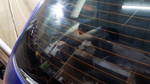 Тонировка задней полусферы без разбора дверных карт Лада Калина