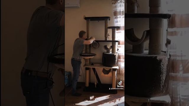 Изготовление когтеточек, игровых комплексов, домиков для кошек смотреть онлайн