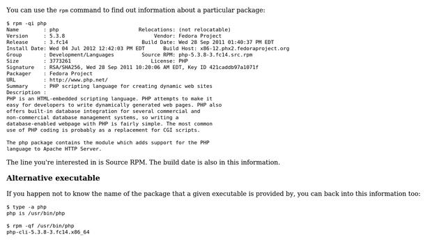 Unix & Linux: How do I find out which RPM was used to install PHP? (3 Solutions!!) смотреть онлайн