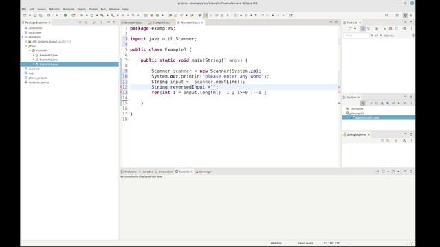 java example (reversing a string : Hello ➡️ olleH) смотреть онлайн