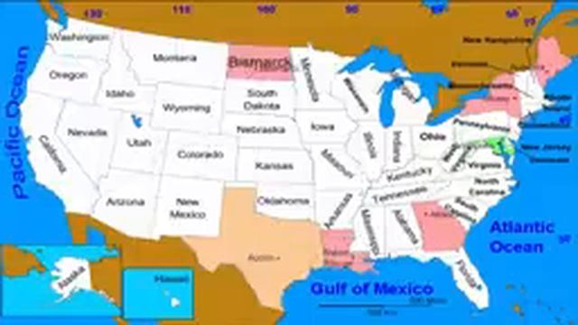 50 States and Capitals of the United States for Kids | Learn the geographic regions of the USA смотреть онлайн